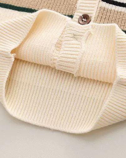 Conjunto bebé niño 3 piezas ropa infantil: camisa cuadros, chaleco lana y pantalón vaquero en España
