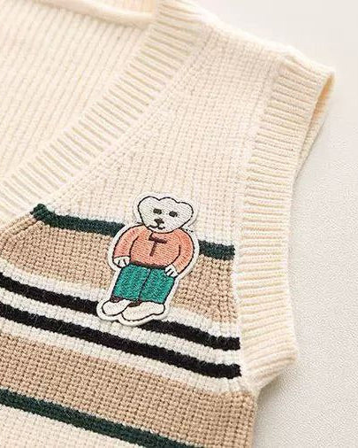 Conjunto bebé niño 3 piezas ropa infantil: camisa cuadros, chaleco lana y pantalón vaquero en España