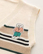Conjunto bebé niño 3 piezas ropa infantil: camisa cuadros, chaleco lana y pantalón vaquero en España