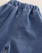 Conjunto niño 2 piezas sudadera con cuello vaquero y pantalón denim en España
