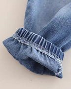 Conjunto niño 2 piezas sudadera con cuello vaquero y pantalón denim en España