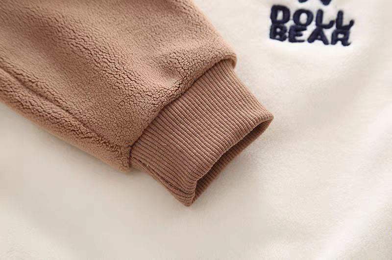 Conjunto bebé invierno terciopelo 2 piezas (chaqueta y pantalón oso 3D) Ideal para primavera en España