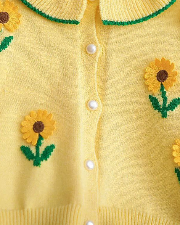 Conjunto niña 2 piezas: blusa tejida con cuello decorado y pantalón vaquero elegante en España