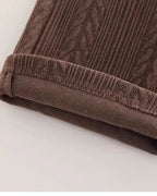 Conjunto niña invierno 3 piezas chaqueta tejida y pantalón de terciopelo con bolso,Ideal para clima otoñal en España