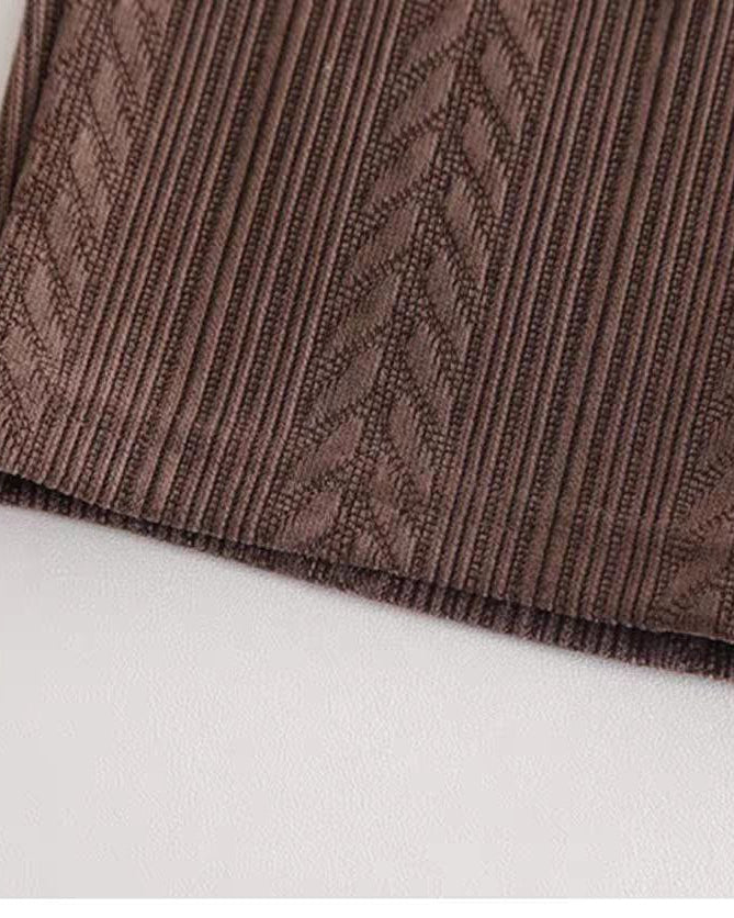 Conjunto niña invierno 3 piezas chaqueta tejida y pantalón de terciopelo con bolso,Ideal para clima otoñal en España