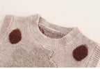 Conjunto niña invierno 3 piezas chaqueta tejida y pantalón de terciopelo con bolso,Ideal para clima otoñal en España