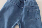 Conjunto bebé 3 piezas ropa bebé algodón con chaqueta de punto y pantalón vaquero con jirafa 3D en España