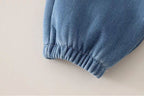 Conjunto bebé 3 piezas ropa bebé algodón con chaqueta de punto y pantalón vaquero con jirafa 3D en España
