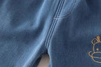 Conjunto bebé 3 piezas ropa bebé algodón con chaqueta de punto y pantalón vaquero con jirafa 3D en España
