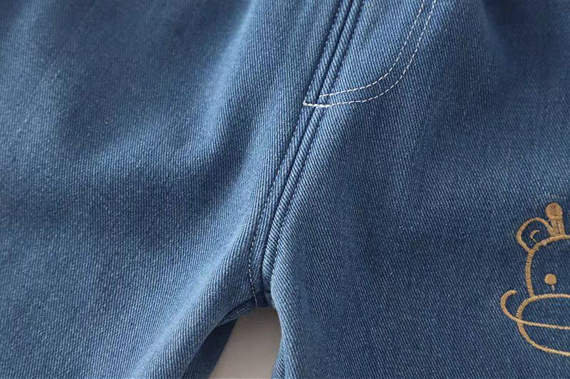 Conjunto bebé 3 piezas ropa bebé algodón con chaqueta de punto y pantalón vaquero con jirafa 3D en España