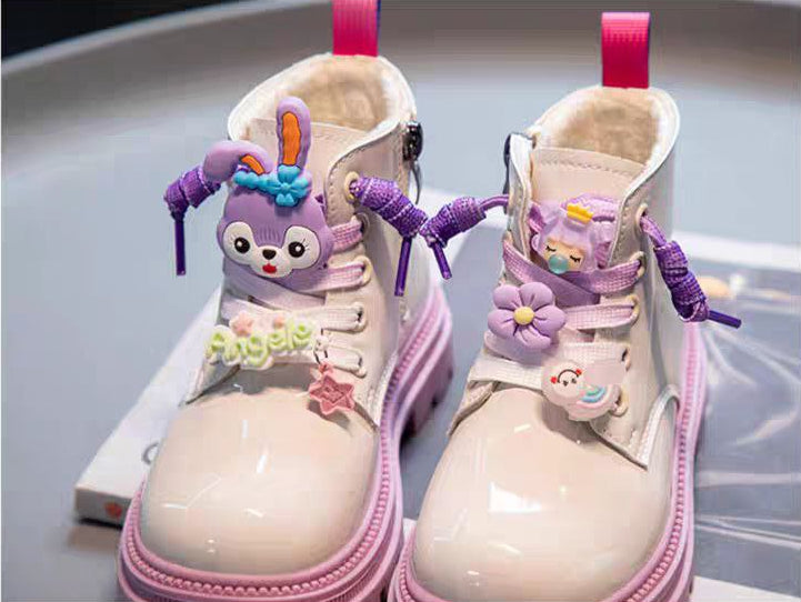 Bota de invierno para niña con diseño moderno y brillante
