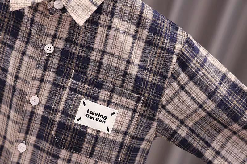 Conjunto bebé niño 3 piezas camisa de cuadros, camiseta interior y pantalón vaquero en España