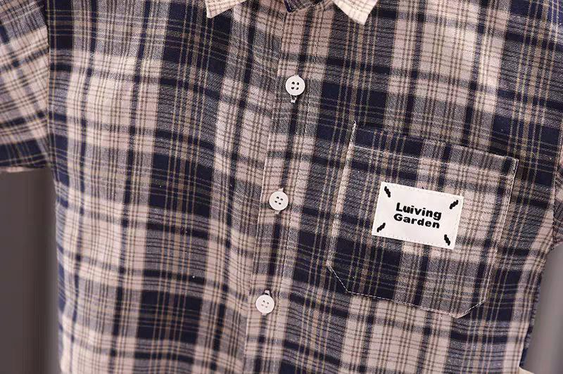 Conjunto bebé niño 3 piezas camisa de cuadros, camiseta interior y pantalón vaquero en España