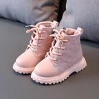 Bota de invierno cálida y rosa, ideal para el invierno