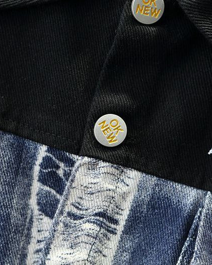Conjunto niño 2 piezas denim casual: chaqueta y pantalón estilo deportivo en España
