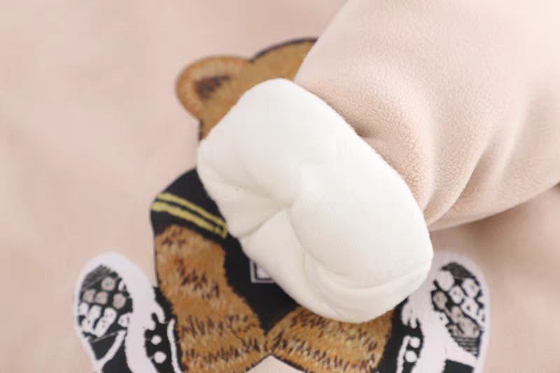 Soft kids' fleece pants with cute bear graphic, cozy and warm for children's wear