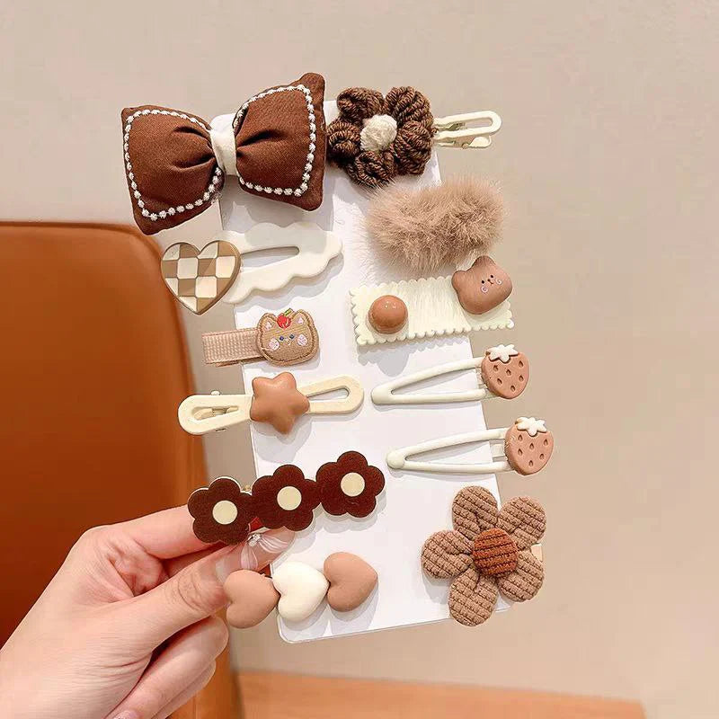 Vestido para niñas decorado con flores, con bolso a juego, calcetas y accesorios para el cabello