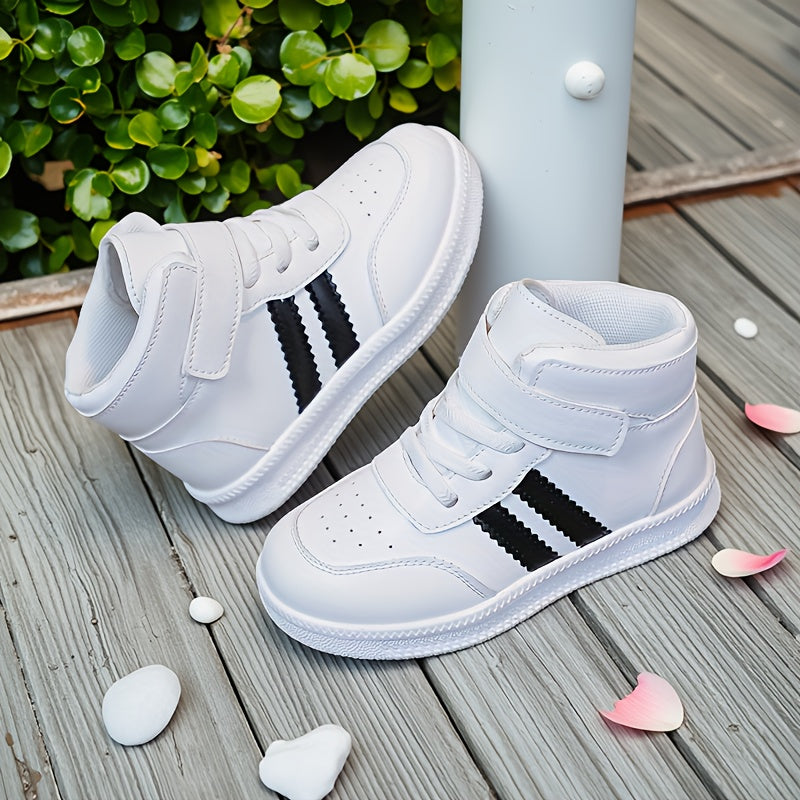 Zapatillas Deportivas Blancas con Rayas Negras