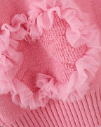 Jersey de Punto para Niña con Elegantes Volantes