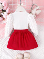 Conjunto de Corazón y Flores 3D para Niñas