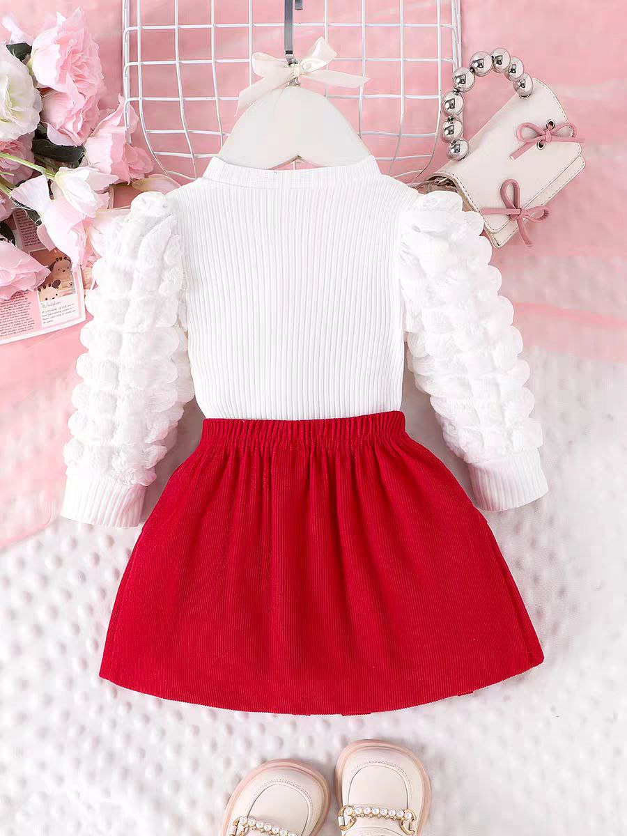 Conjunto de Corazón y Flores 3D para Niñas