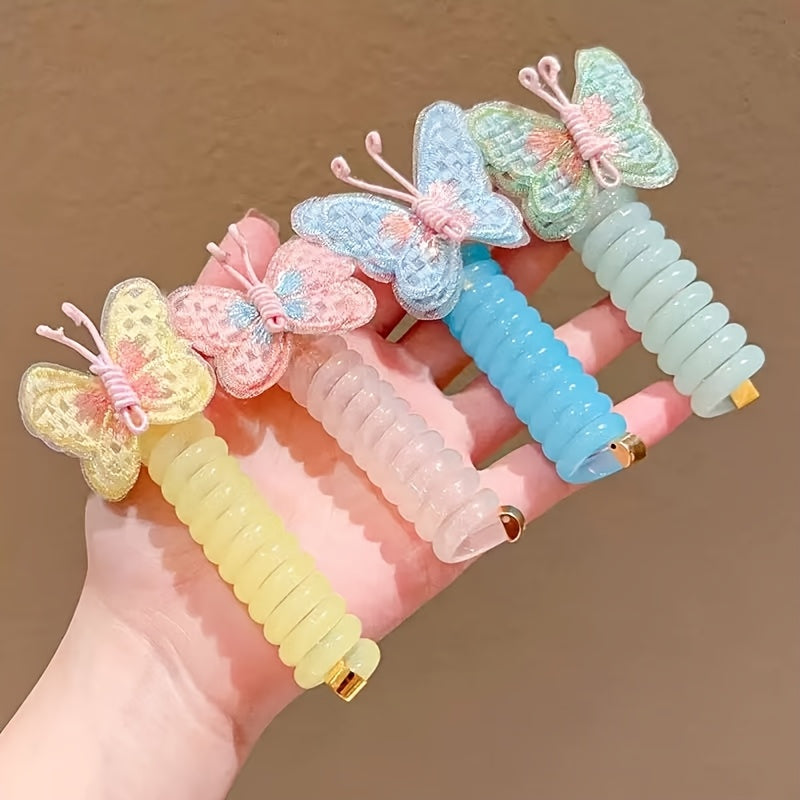 Pinzas para el cabello en espiral para un look infantil encantador