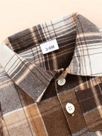 Conjunto niño 2 piezas camisa de cuadros y pantalón vaquero cómodo ropa infantil otoño invierno en España