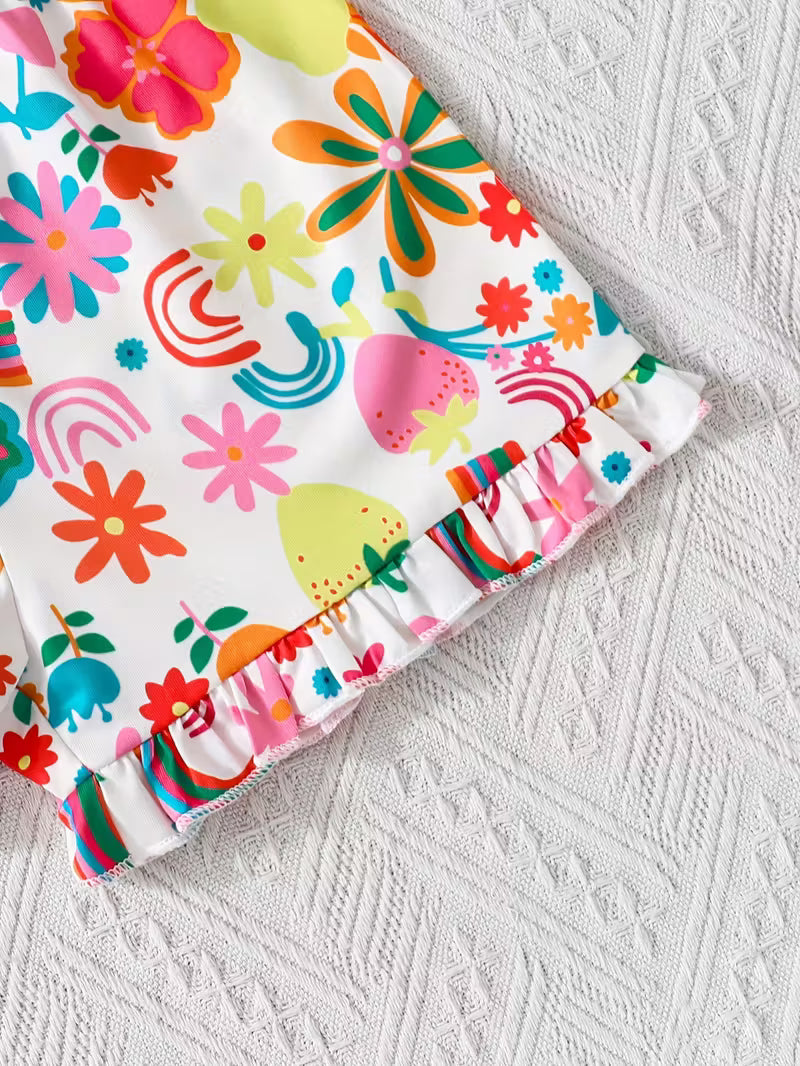 El conjunto de fresa y arcoíris para un verano inolvidable