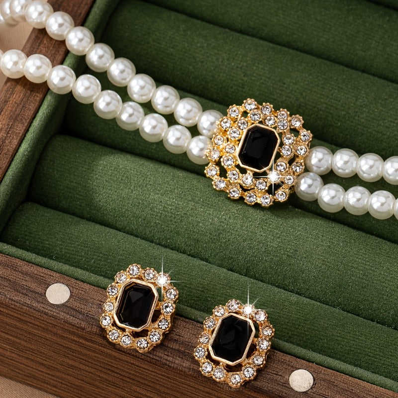 Lujo de perlas y elegancia de piedras preciosas