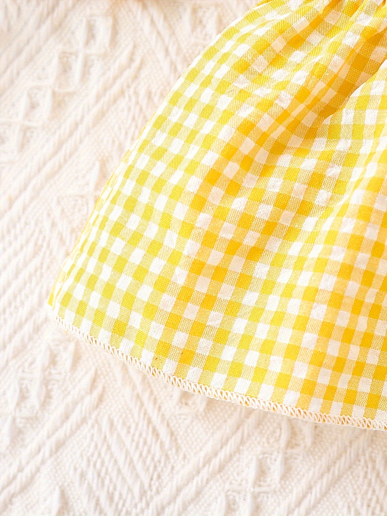 Conjunto de Verano Cuadros Amarillos