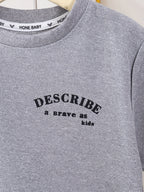 Conjunto de Verano para Niños: Camiseta y Pantalón Corto Gris