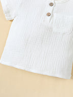 Conjunto de Verano para Bebé: Camiseta y Pantalón Corto de Algodón