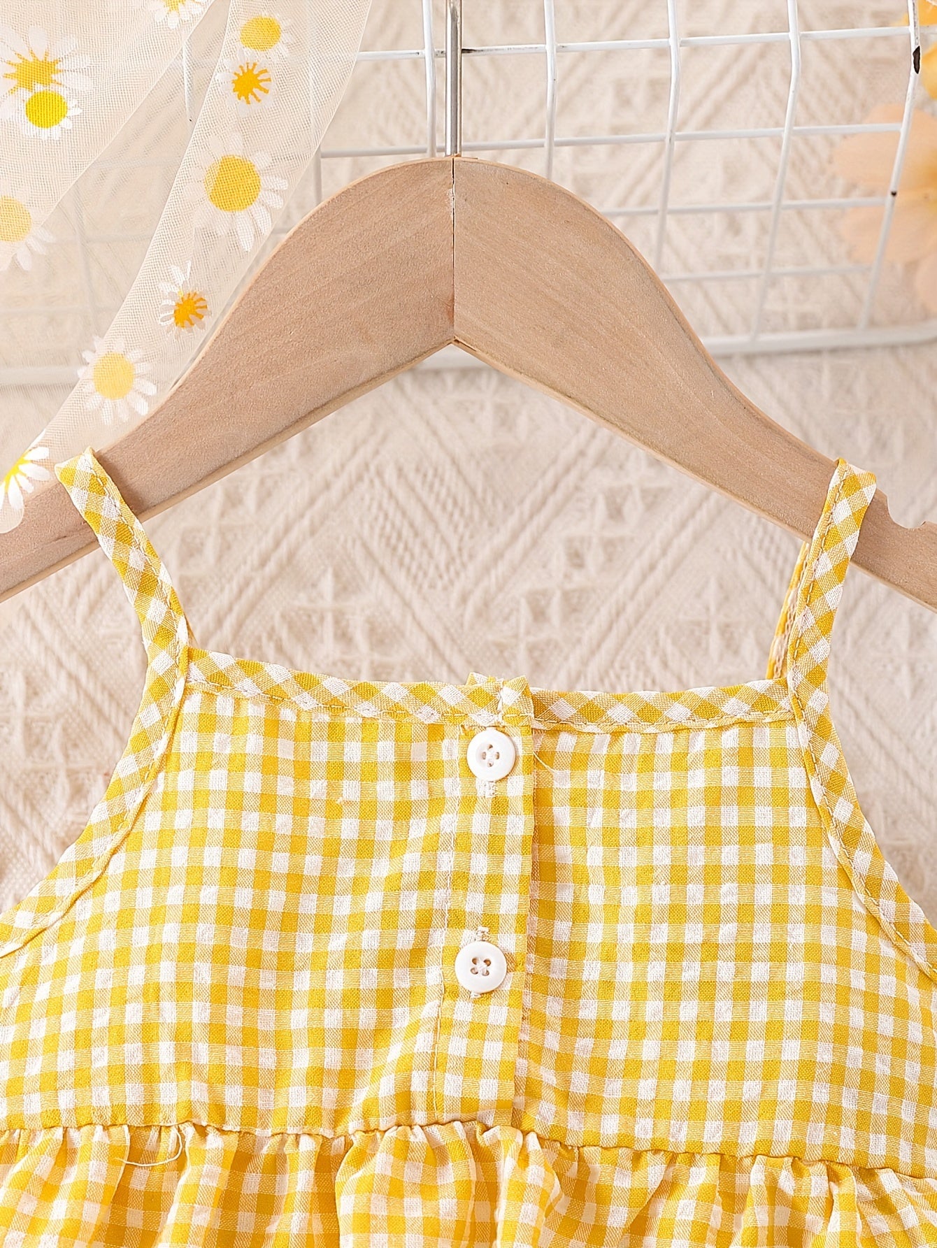 Conjunto de Verano Cuadros Amarillos