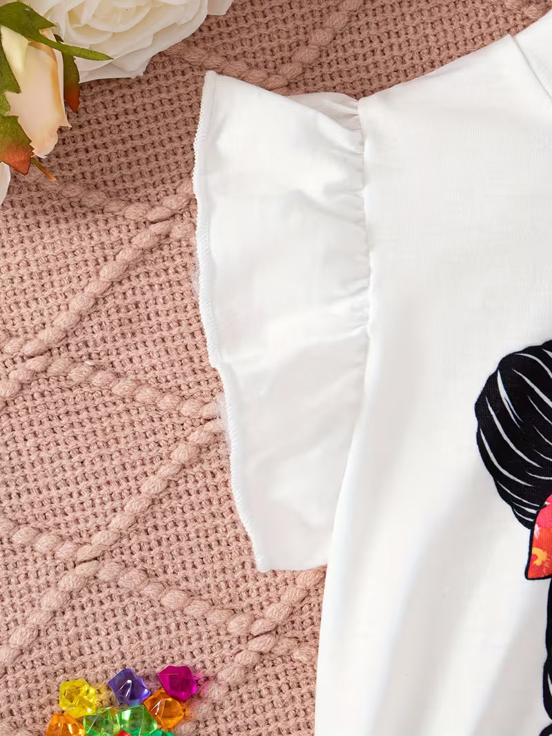 Top de volantes y falda mágica para días especiales