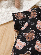 Conjunto Teddy Gentleman con Body de Ositos y Tirantes"