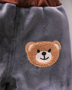 Conjunto niño invierno 3 piezas ropa infantil con osito bordado y chaleco con capucha , Ideal para clima otoñal en España
