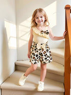 Conjunto de Verano con Estampado de Leopardo y Volantes