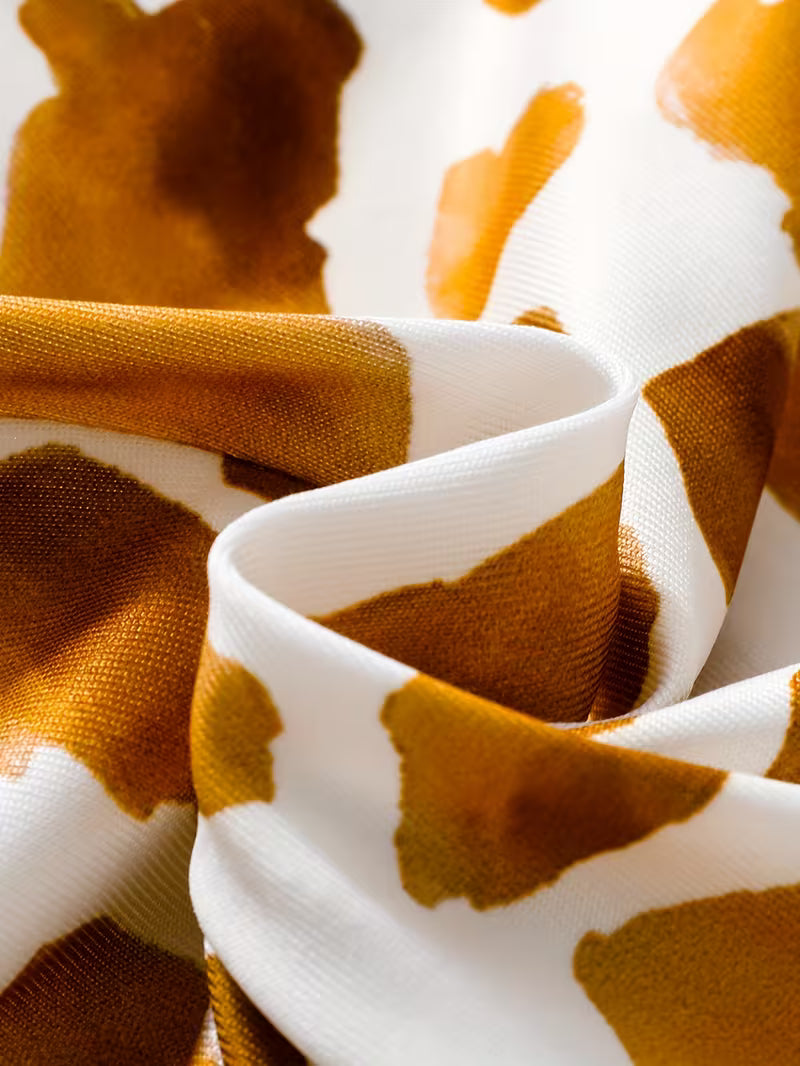 Conjunto casual para niña con camiseta y pantalón corto de jirafa