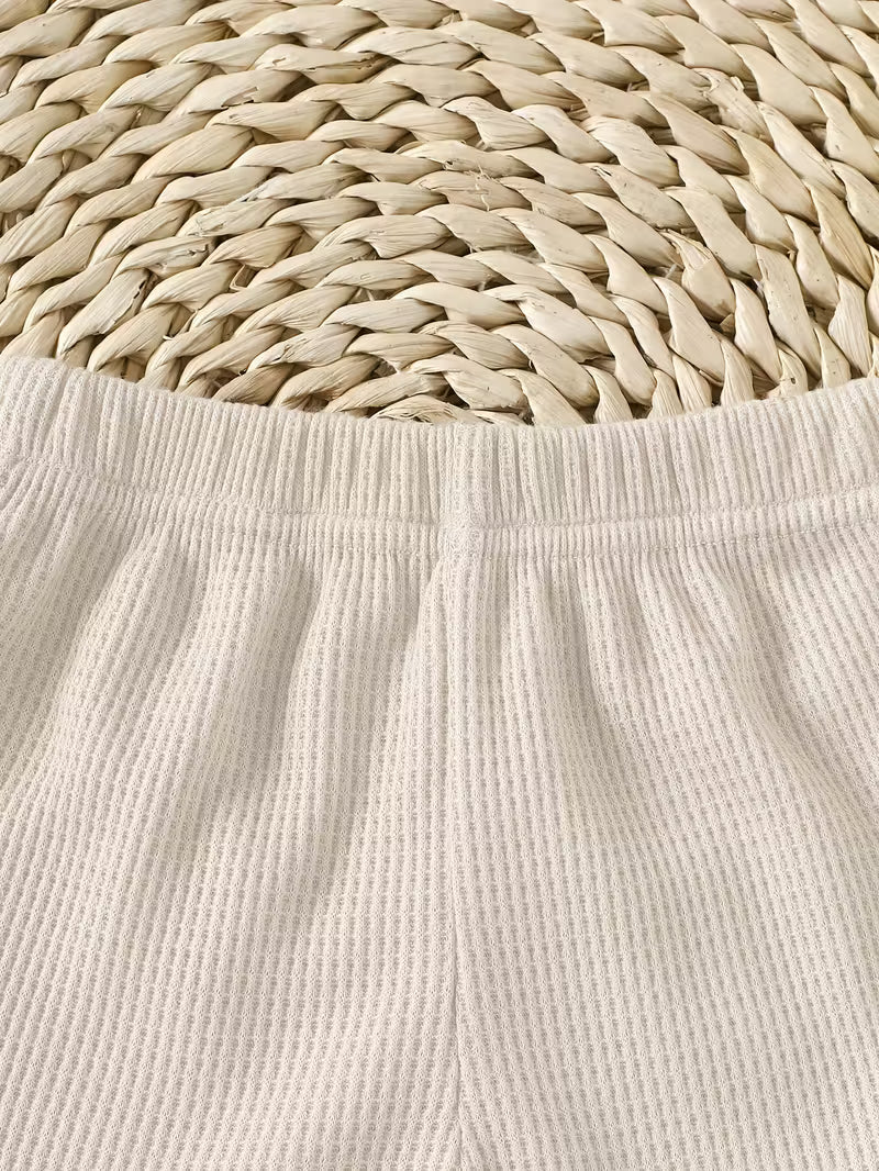 Conjunto cómodo para bebé niño: camiseta de manga corta y shorts 🌞👶