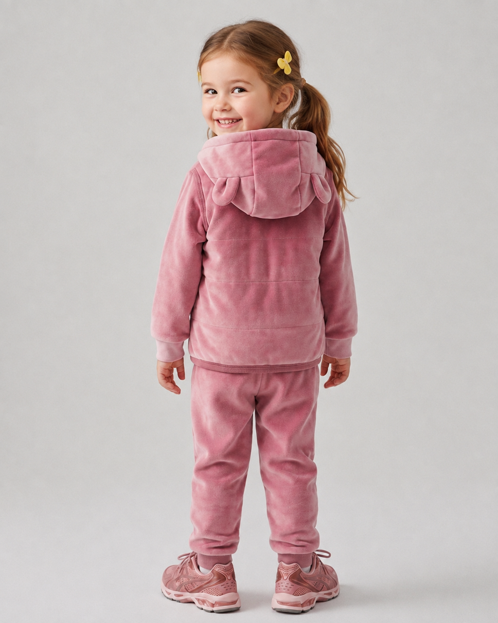 Conjunto Niño Invierno 3 Piezas Osito Bordado y Chaleco con Capucha