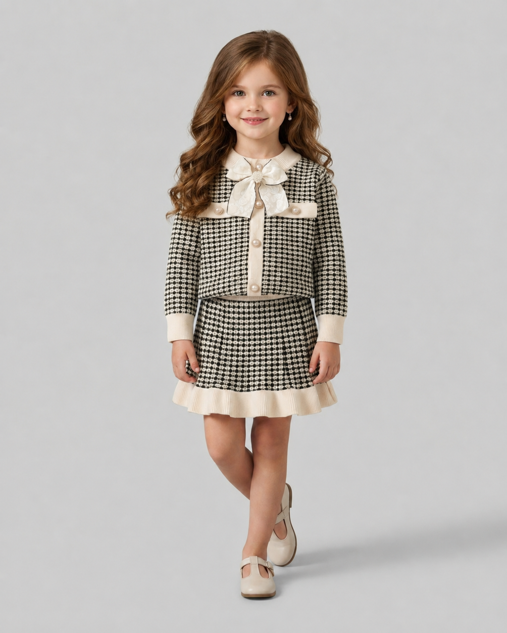 Conjunto Niña Elegante 2 Piezas Falda y Chaqueta