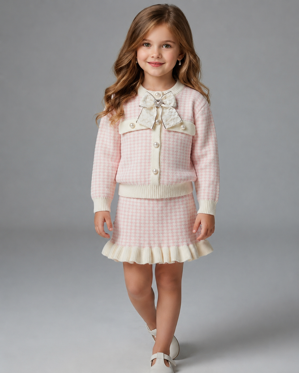Conjunto Niña Elegante 2 Piezas Falda y Chaqueta