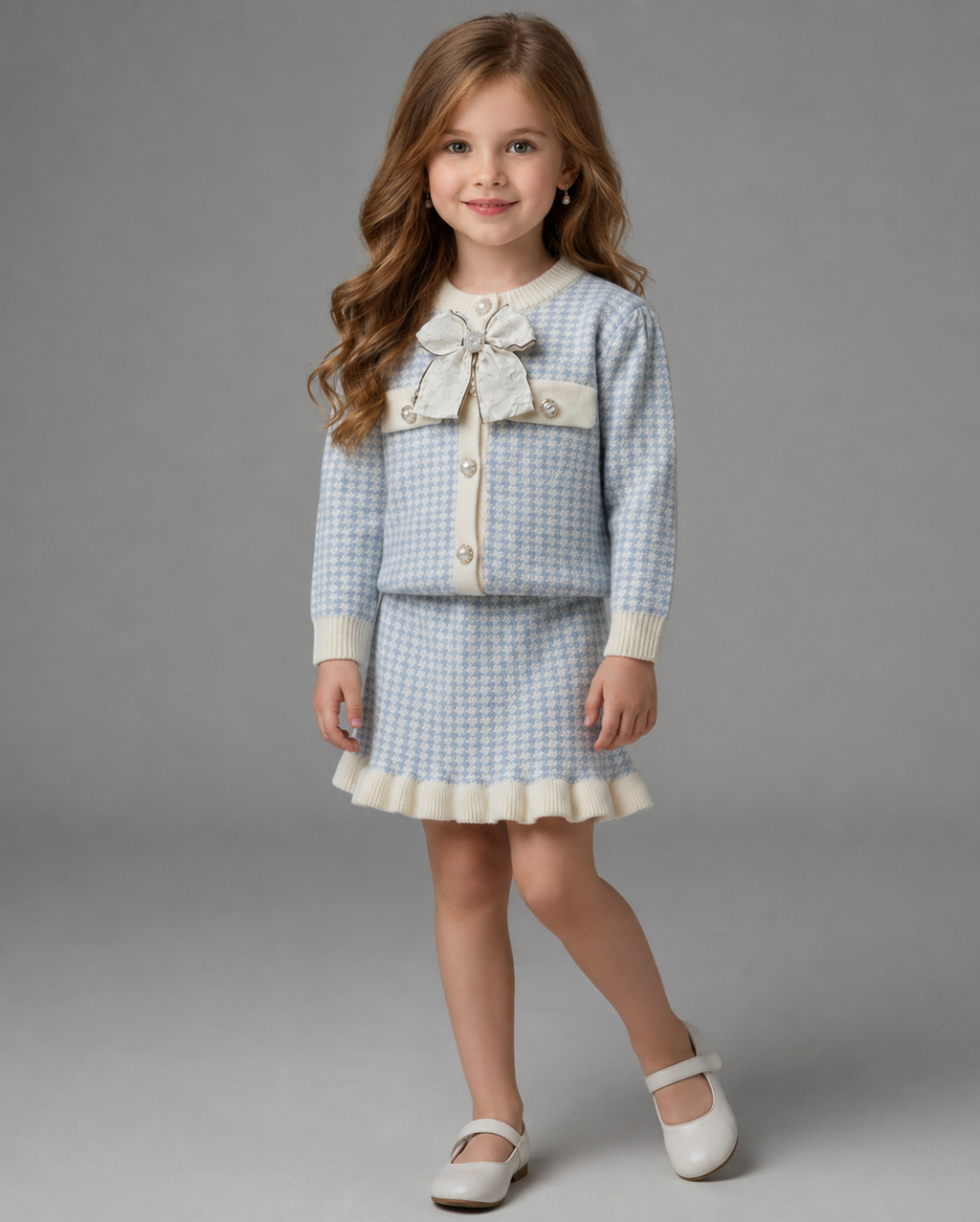Conjunto Niña Elegante 2 Piezas Falda y Chaqueta