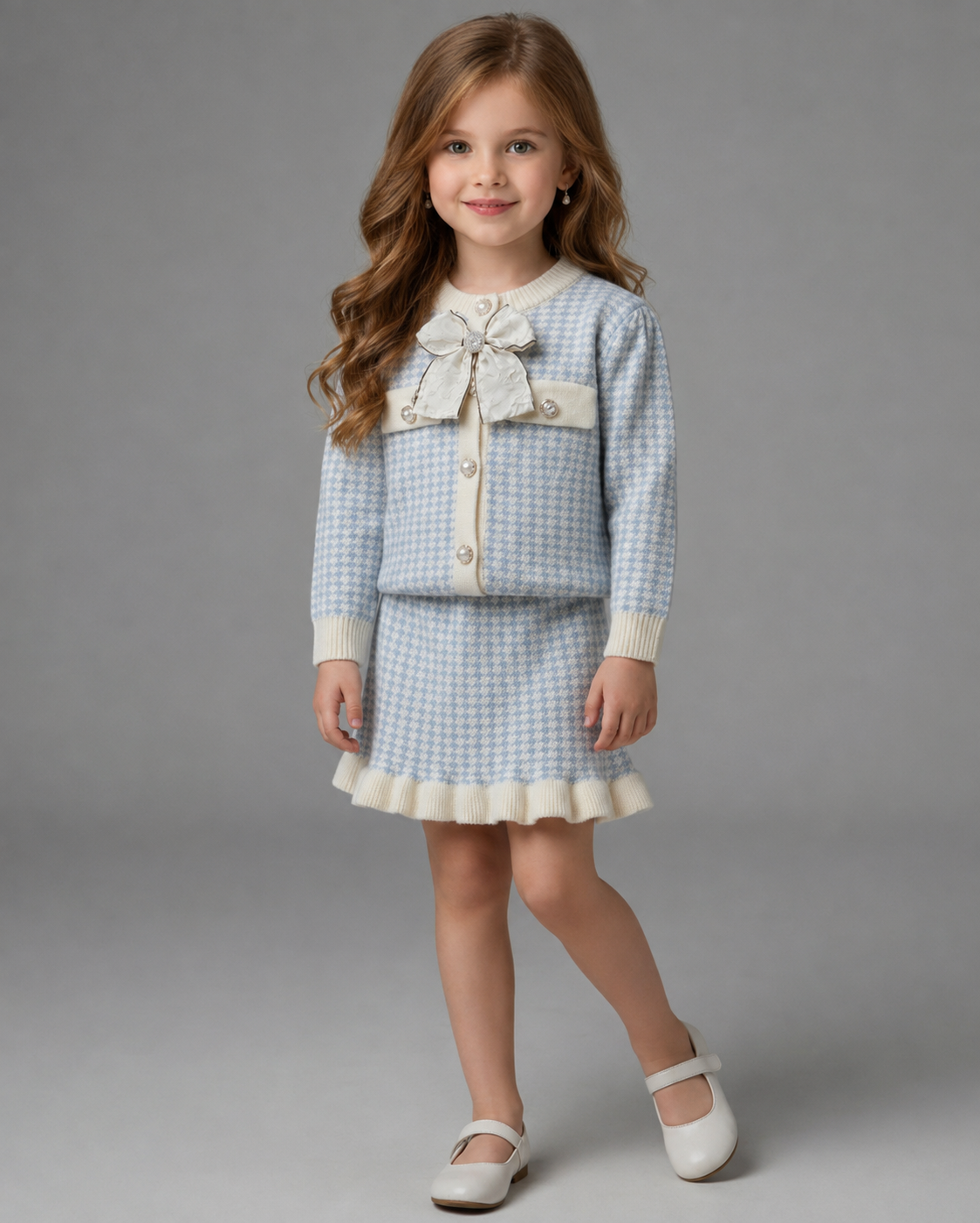 Conjunto Niña Elegante 2 Piezas Falda y Chaqueta