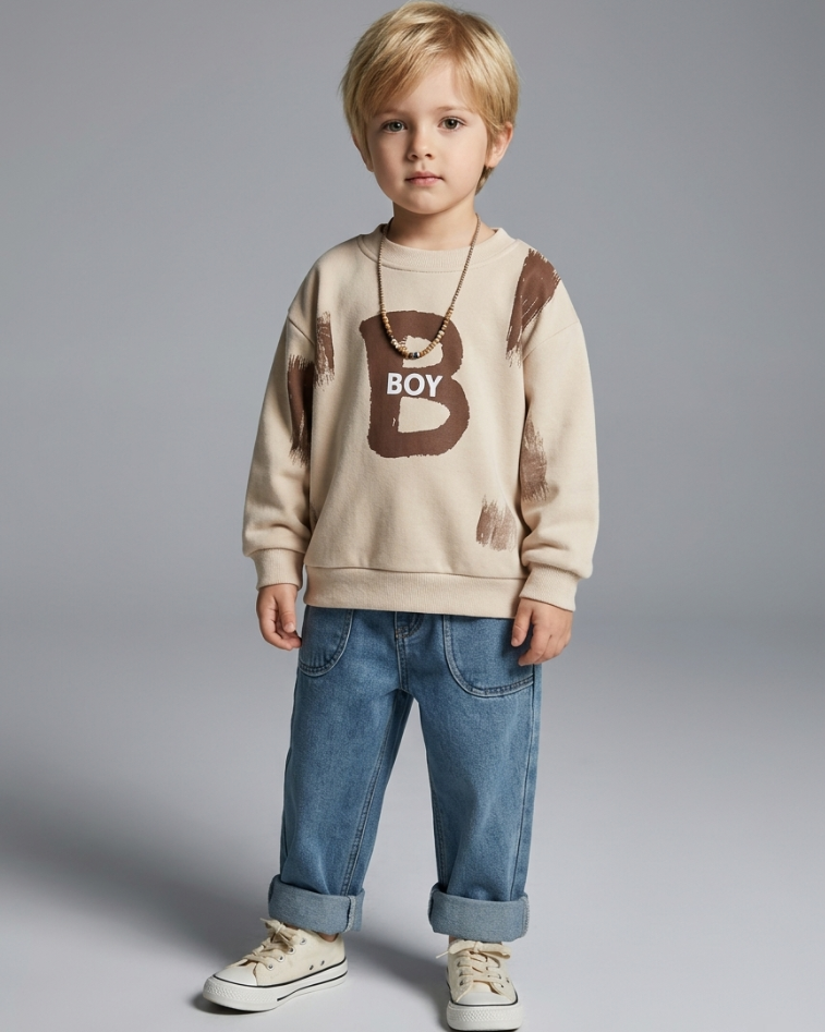 Conjunto Niño Otoño Invierno Algodón y Denim