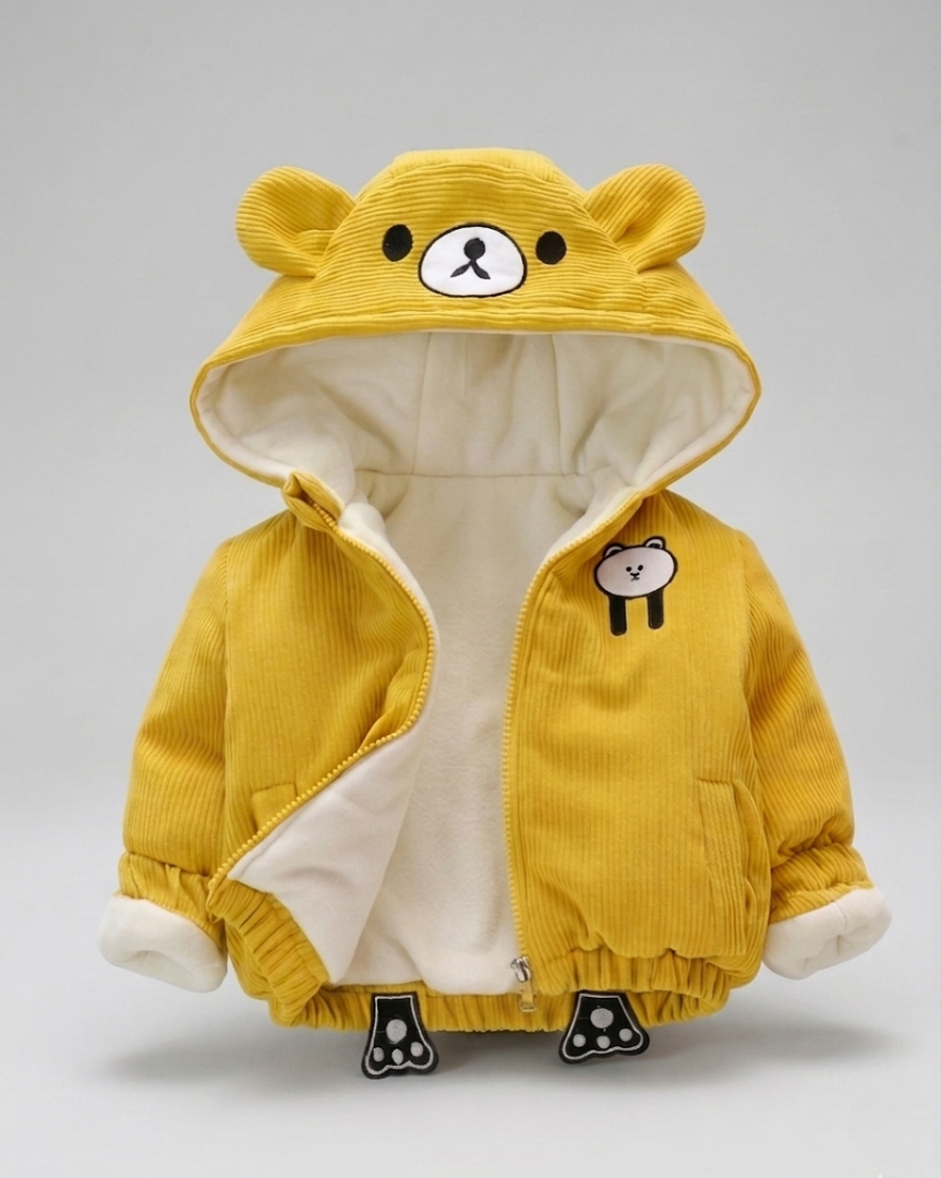 Chaqueta Bebé Invierno Acolchada  Capucha Osito