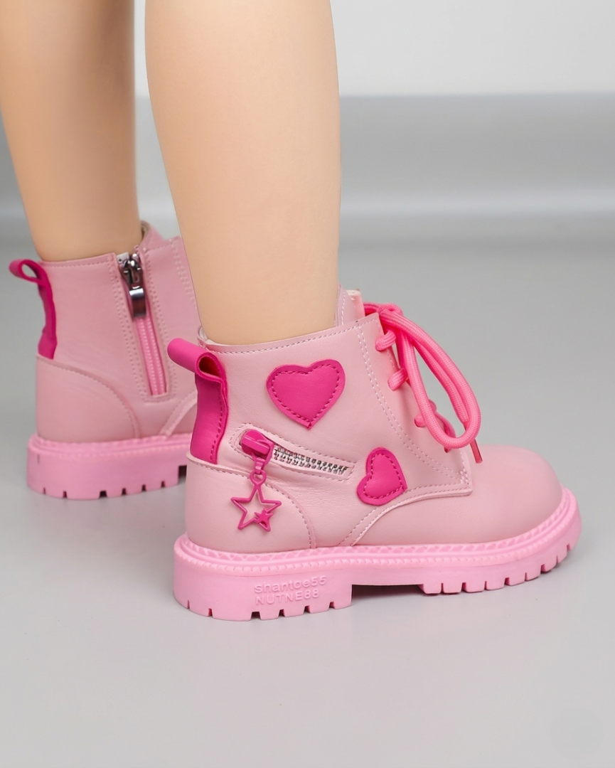 Botas Niña Corazones Invierno Cálido