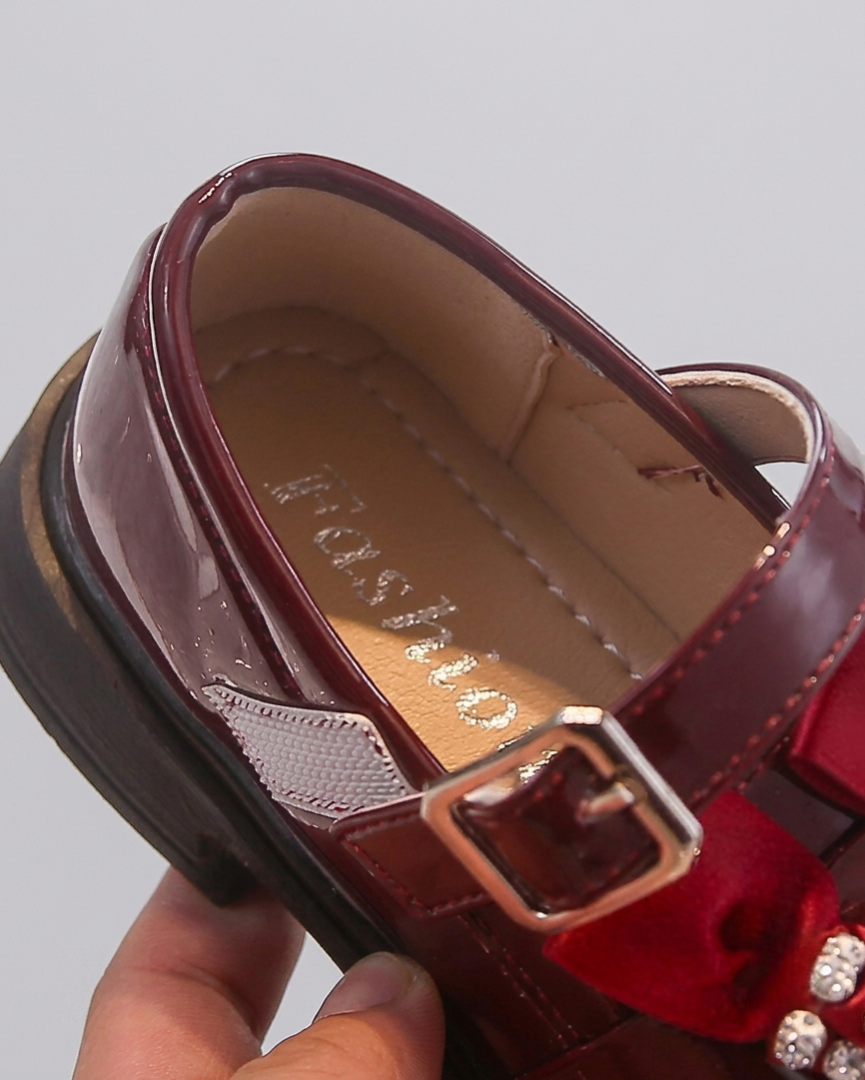 Zapato Niña Brillante Lazo Elegante