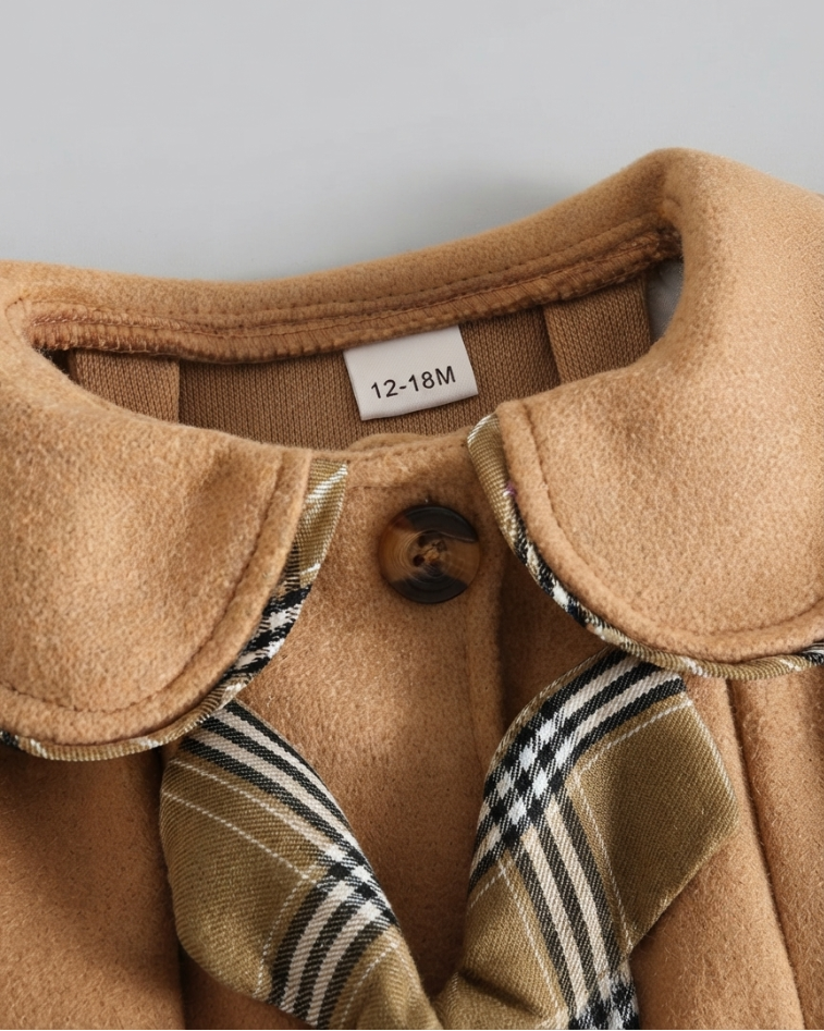 Abrigo Elegante para Niña con Boina a JuegoEstilo Clásico