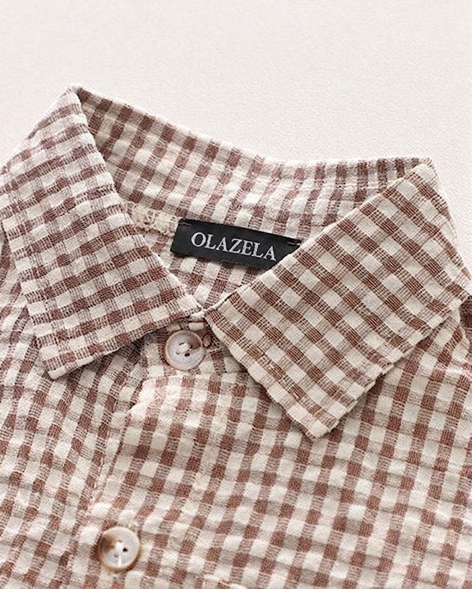 Conjunto para Niño de Punto y Cuadros Estilo Casual Premium